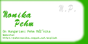 monika pehm business card